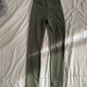 sage green high waisted lulu lemon leggings